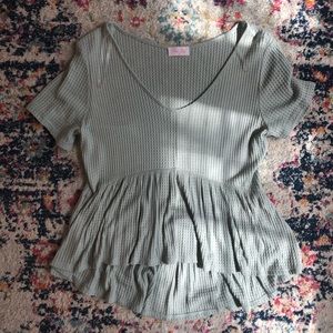 Pink Lily Top in Sage